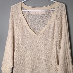 We The Free Cotton Cream Boho Top Size Medium